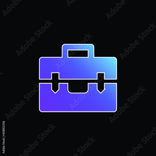 Briefcase blue gradient vector icon