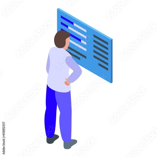 Lesson result money icon. Isometric of Lesson result money vector icon for web design isolated on white background