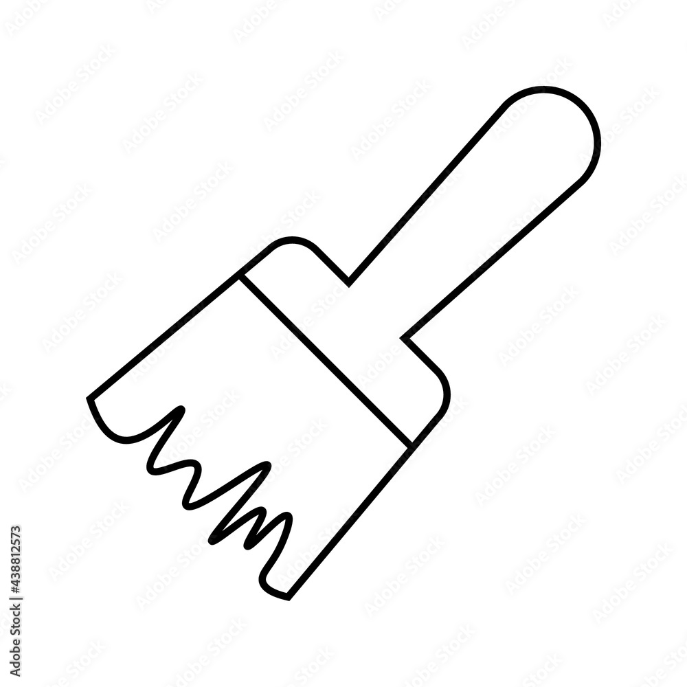 Illustration of paintbrush icon on white background Illustration of paintbrush icon on white background