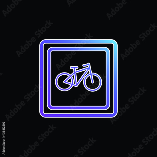 Bike Parking Signal blue gradient vector icon