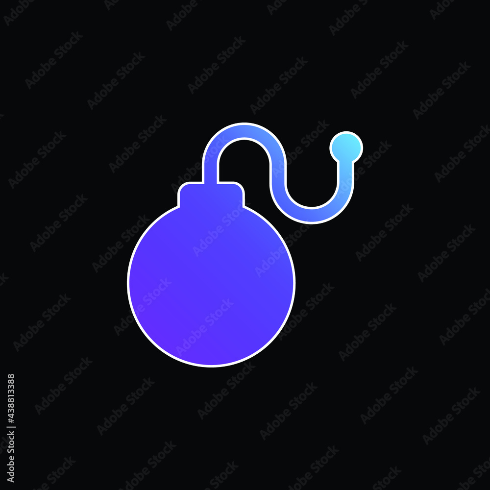Bomb blue gradient vector icon