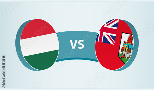 Hungary versus Bermuda, team sports competition concept.