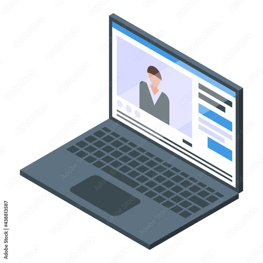Education workflow laptop icon. Isometric of Education workflow laptop vector icon for web design isolated on white background
