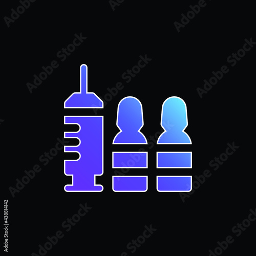 Botox blue gradient vector icon