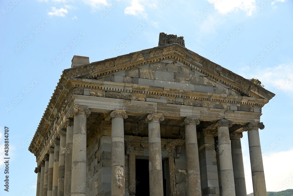 
The temple of Garni is the only Greek-Roman colonnaded temple left in Armenia. Made in Ionic style and located in the village of Garni it is the best known structure and symbol of pre-Christian Armen