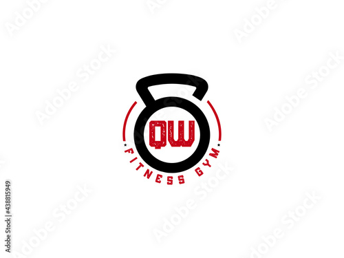 Letter QW Logo, Gym QW, fitness qw logo icon design photo