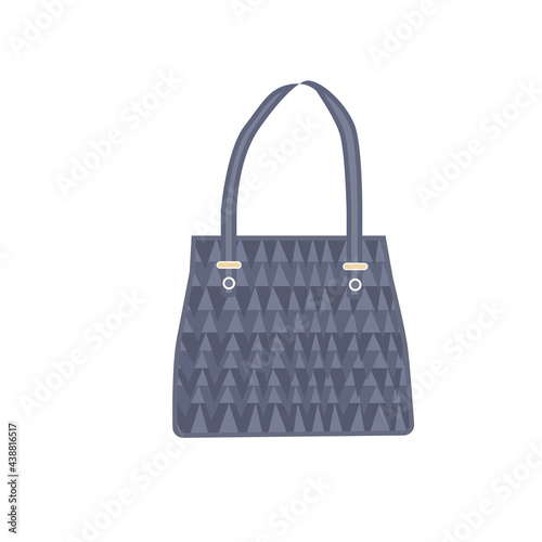 Fashion Bag of Colorful Empty Isolated in White. Vector Illustration handbag shopper