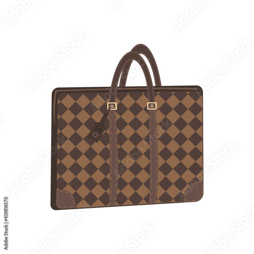 Fashion Bag of Colorful Empty Isolated in White. Vector Illustration handbag shopper
