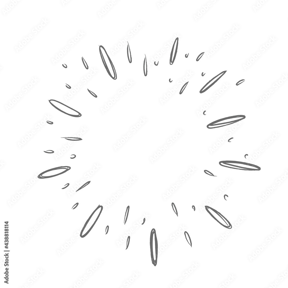 Doodle starburst. Hand drawn sun burst. Vector sketch illustration. Isolated on white background. Doodle starburst. Hand drawn sun burst. Vector sketch illustration. Isolated on white background.