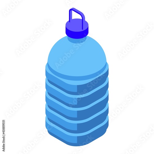 Plastic water bottle icon. Isometric of Plastic water bottle vector icon for web design isolated on white background
