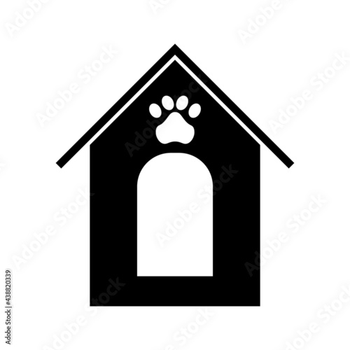dog cage and bowl With Bone Vector Icon on white background