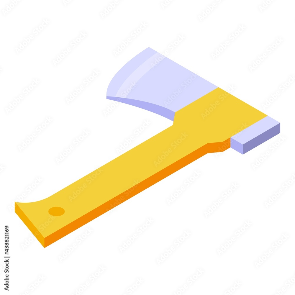 Hike axe icon. Isometric of Hike axe vector icon for web design isolated on white background Hike axe icon. Isometric of Hike axe vector icon for web design isolated on white background