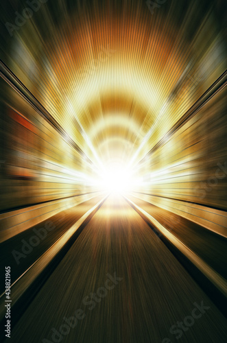 tunnel zoom, explosion of lights, abstract colorful background time travel concept