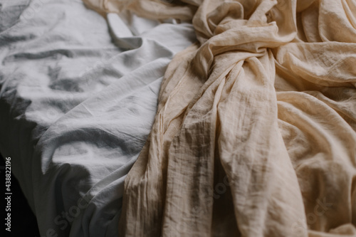 white and gray fabric