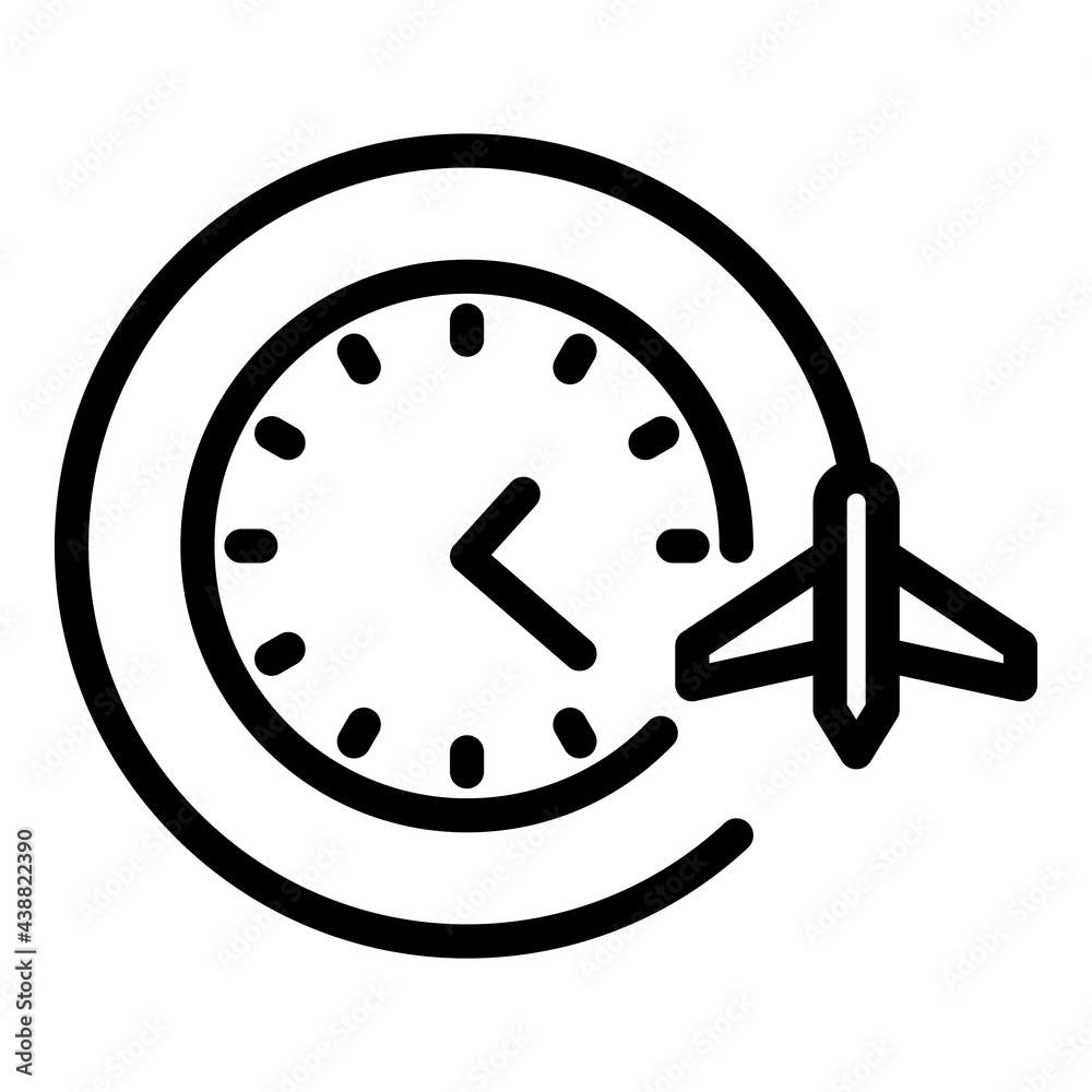 Jet lag icon. Outline Jet lag vector icon for web design isolated on white background Jet lag icon. Outline Jet lag vector icon for web design isolated on white background