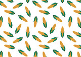 Corn vector. Corn pattern wallpaper. Corn on white background.