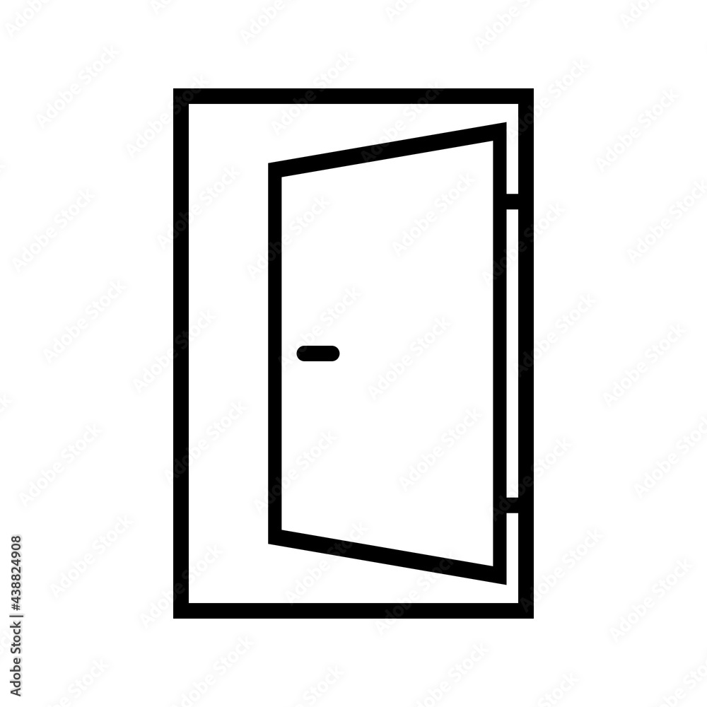 Door flat icon. Single high quality outline symbol for web design or mobile app. Door thin line signs for design logo. eps 10 Door flat icon. Single high quality outline symbol for web design or mobile app. Door thin line signs for design logo. eps 10