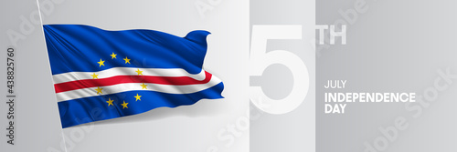 Free Download Cape Verde happy independence day greeting card, banner vector illustration - GFXLoad