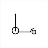 Scooter Line Icon In A Simple Style. Useful Eco-Friendly Transport. Recreation and Sports. Vector sign in a simple style, isolated on a white background.