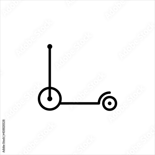 Scooter Line Icon In A Simple Style. Useful Eco-Friendly Transport. Recreation and Sports. Vector sign in a simple style, isolated on a white background.
