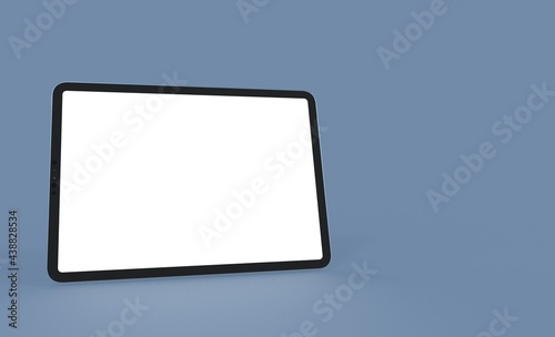 Tablet pc  computer with blank screen 3d
