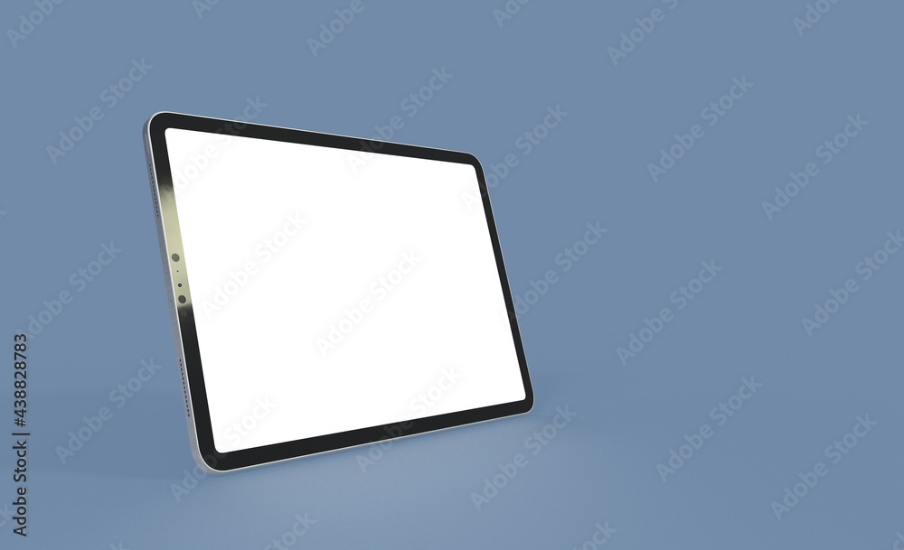 pc  tablet computer  ipad with blank 3d