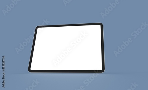pc  tablet computer  ipad with blank 3d