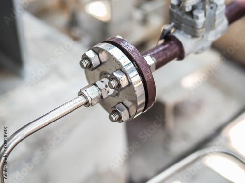 Instrument tube of pressure transmitter in power plant.