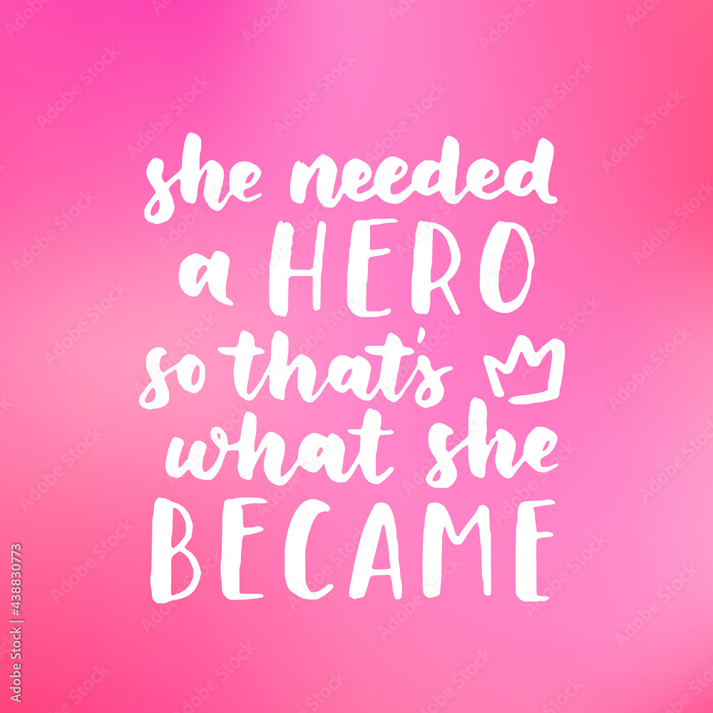 Obraz premium Women's rights quote, phrase. Vector lettering about feminism, woman rights, motivational slogan. Women support and empower, care of yourself, self-care poster.