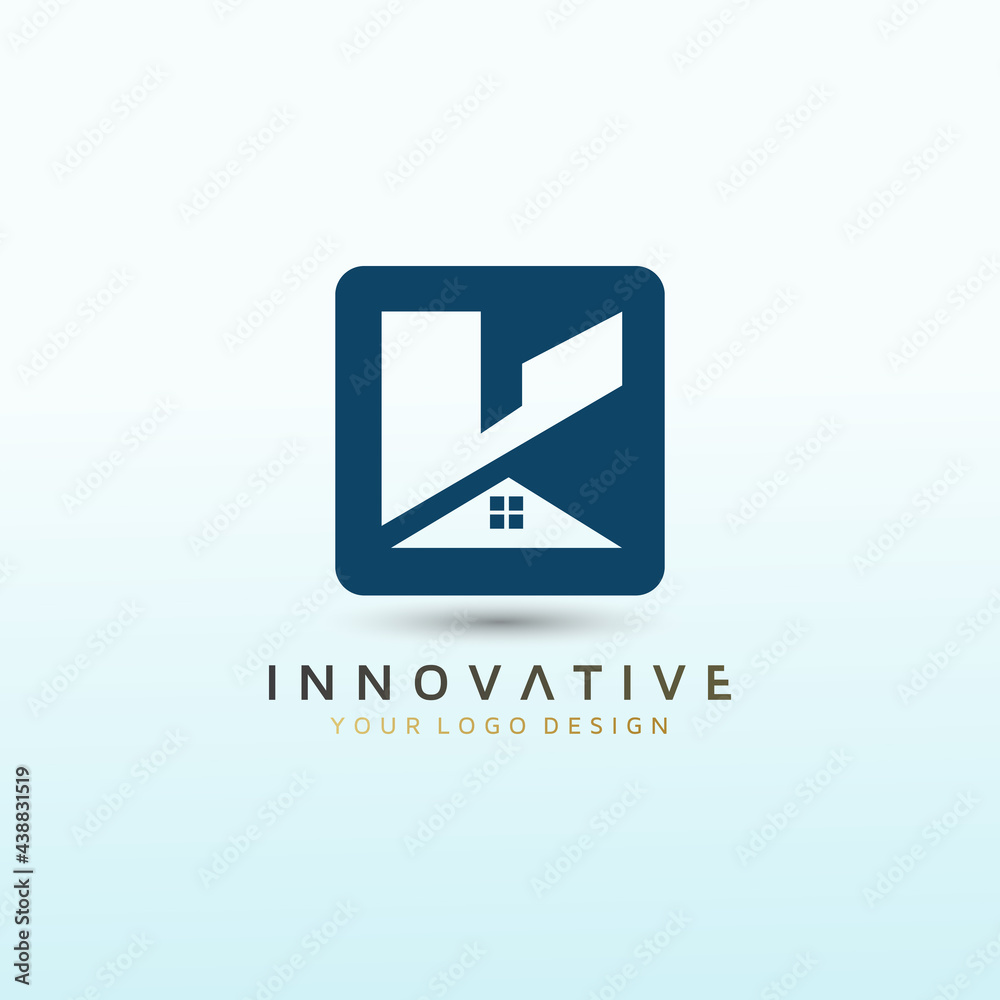 Apartment building photography logo k letter Apartment building photography logo k letter
