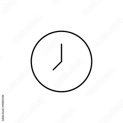 Time and Clock Line Vector