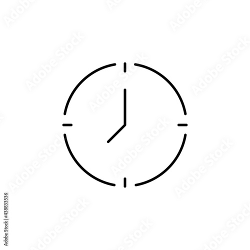 Time and Clock Line Vector