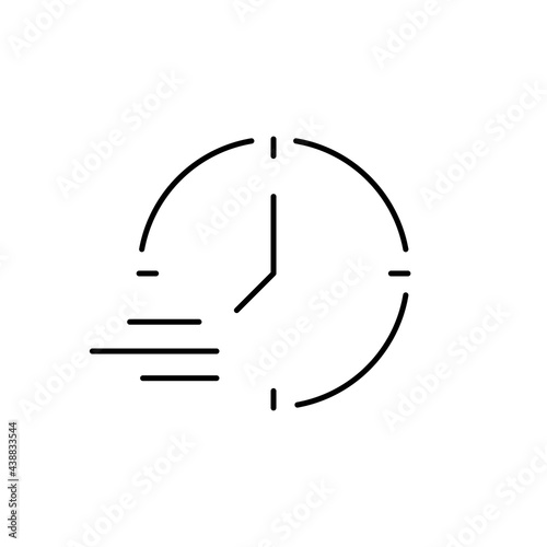 Time and Clock Line Vector