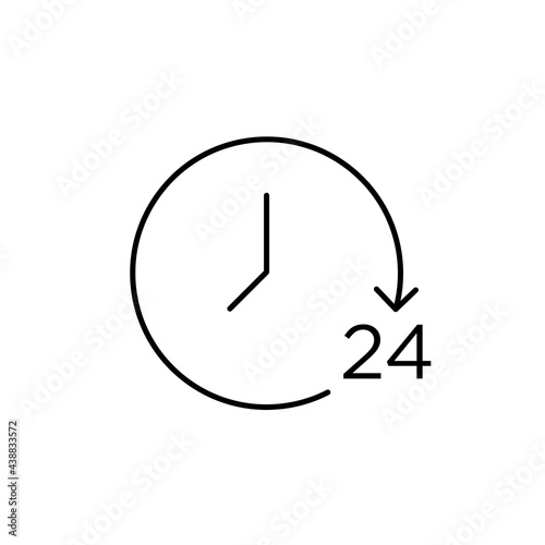 Time and Clock Line Vector