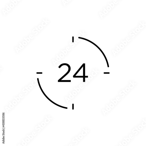 Time and Clock Line Vector