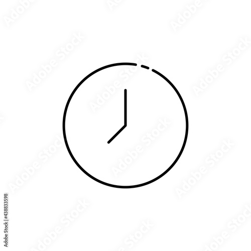 Time and Clock Line Vector