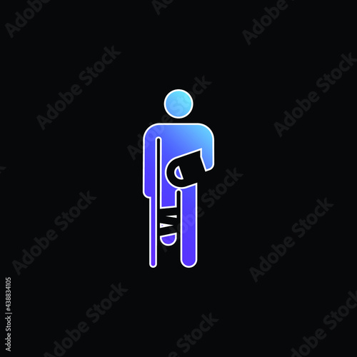 Accident blue gradient vector icon