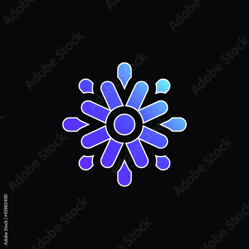 Aster blue gradient vector icon © LIGHTFIELD STUDIOS