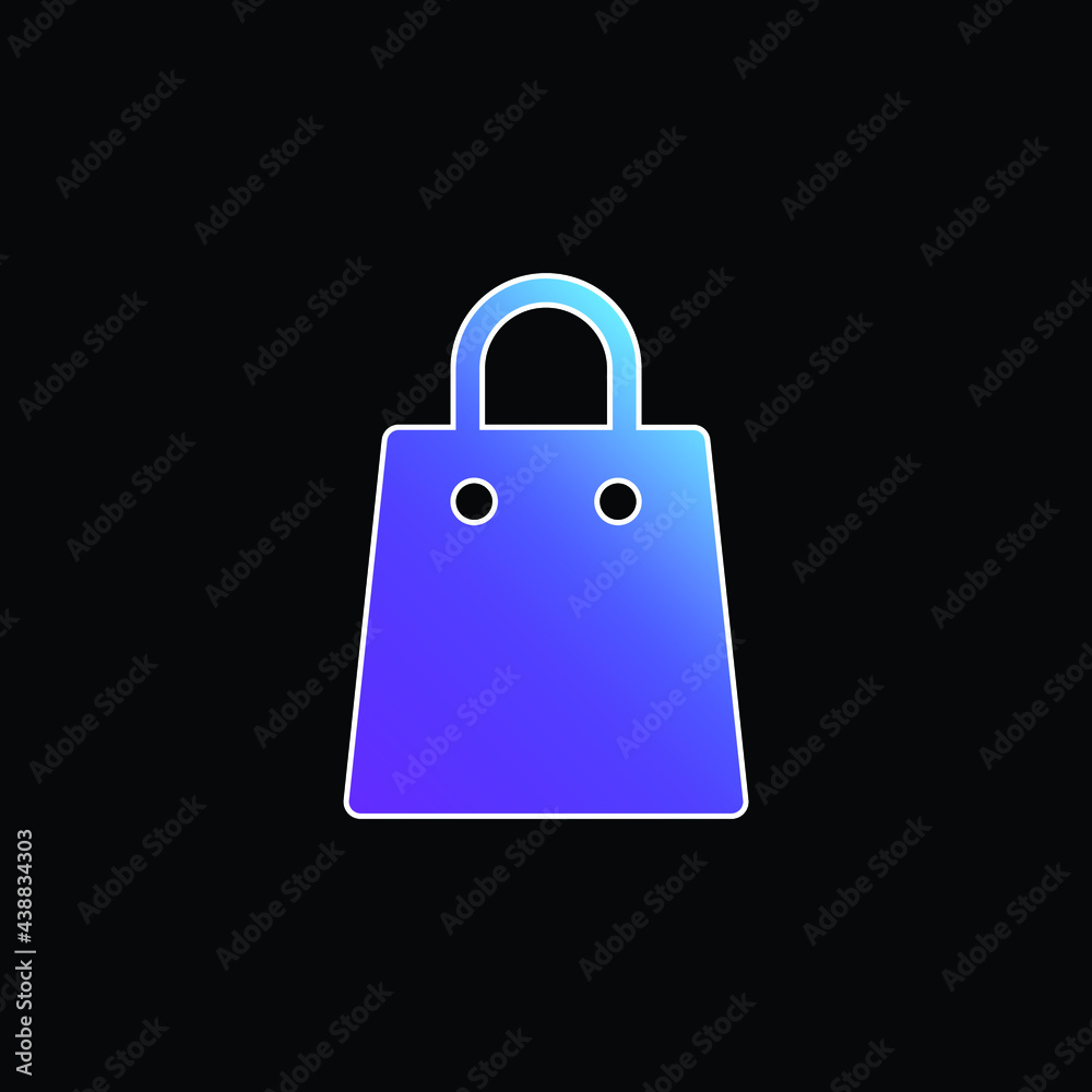 Bag blue gradient vector icon Bag blue gradient vector icon