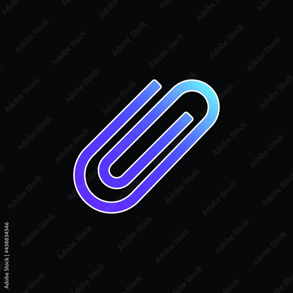Obraz premium Attach blue gradient vector icon