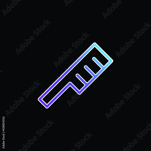 Angular Comb blue gradient vector icon