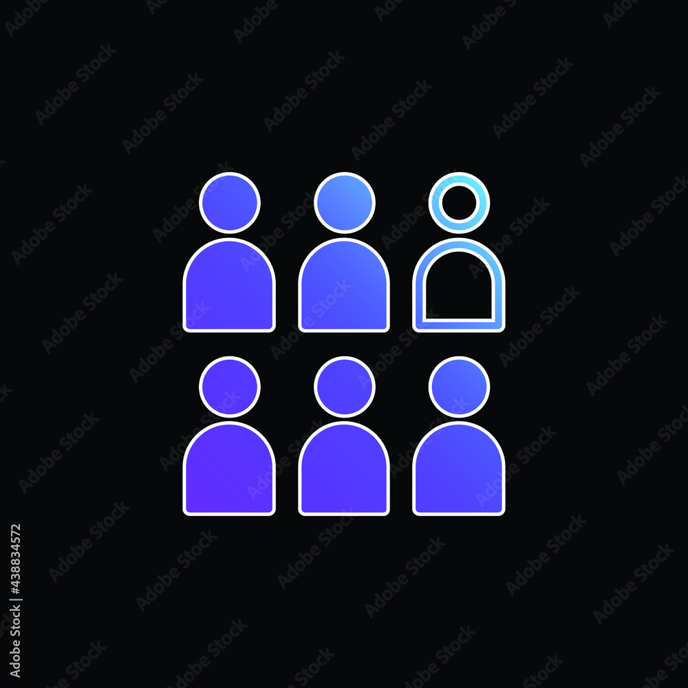 Audience blue gradient vector icon Audience blue gradient vector icon