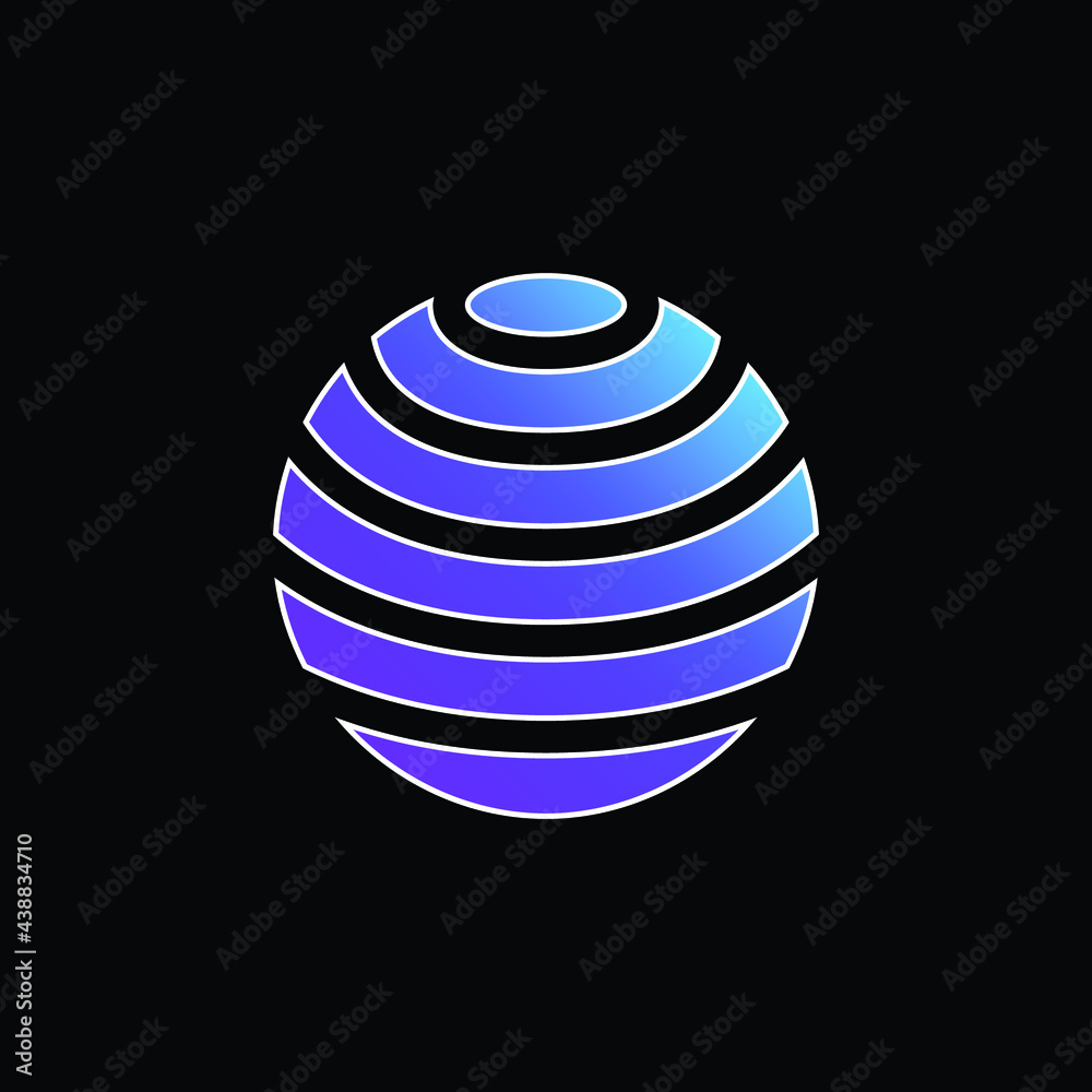 Ball blue gradient vector icon Ball blue gradient vector icon