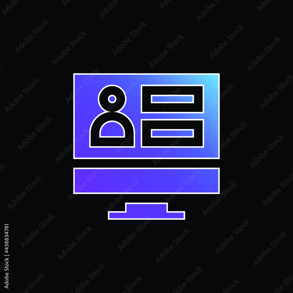 Admin blue gradient vector icon Admin blue gradient vector icon