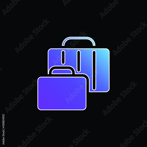 Baggage blue gradient vector icon