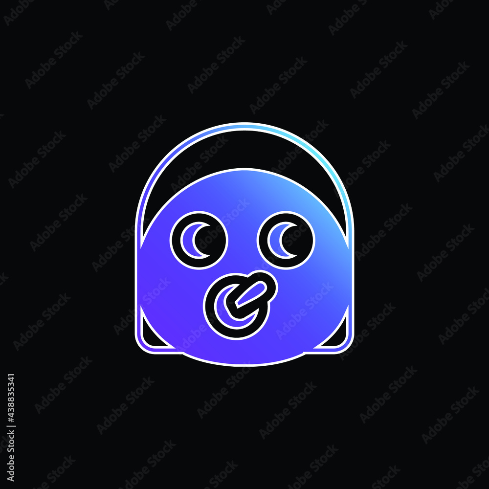 Baby blue gradient vector icon Baby blue gradient vector icon