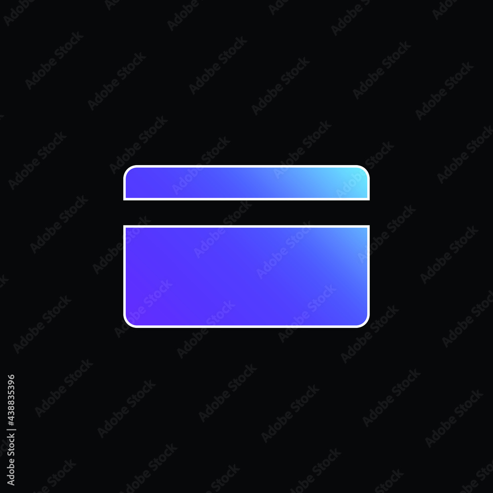Bank Credit Card blue gradient vector icon Bank Credit Card blue gradient vector icon