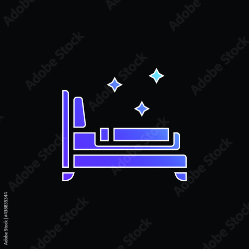 Beds blue gradient vector icon