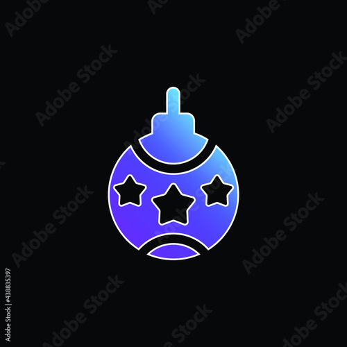 Bauble blue gradient vector icon