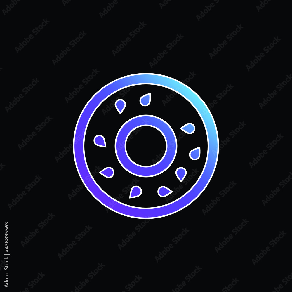 Bagel blue gradient vector icon